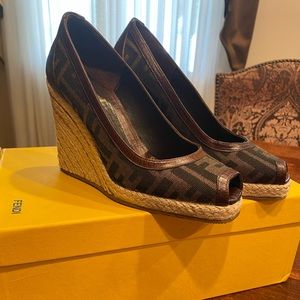 AUTHENTIC Fendi wedges